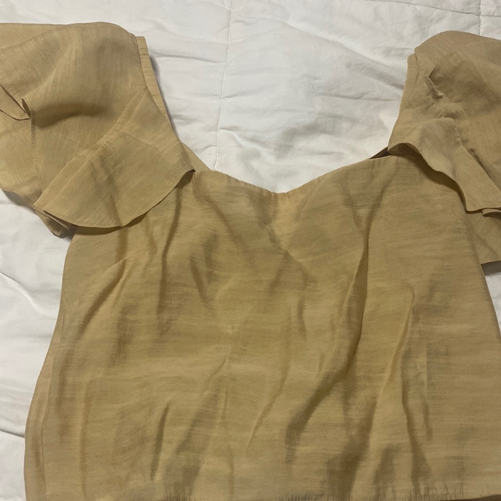 Vince cropped linen top